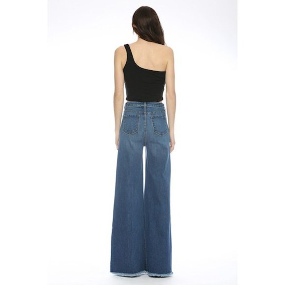 Premium Denim Front Seam High Waist Flare Leg - Picture 4 of 5